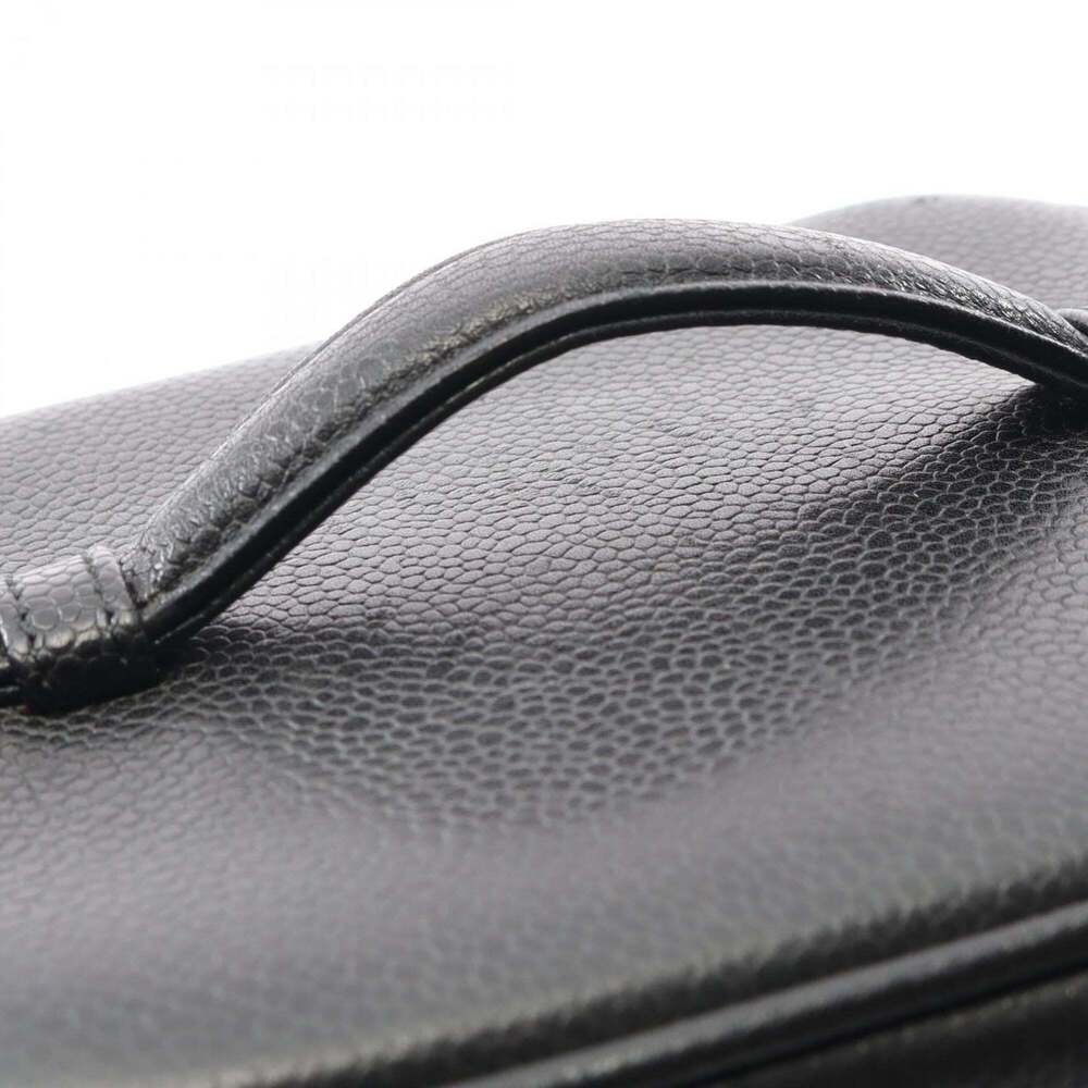 CHANEL Black Leather Logo Vanity Bag - Picture 10 of 10